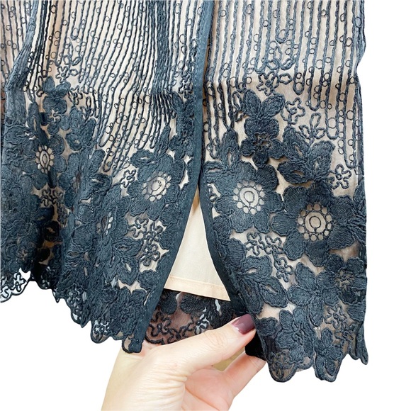 NWT Foxiedox Asha Black Nude Lace Cocktail Dress Large - Picture 9 of 14